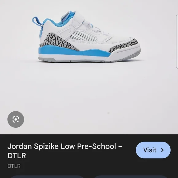 Nike Kids White and Light Blue Sneakers